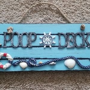 "Poop Deck" sign